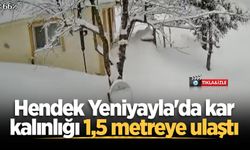 Hendek Yeniyayla'da kar kalınlığı 1,5 metreye ulaştı