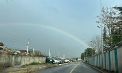 Sakarya'da yağış sonrası gökkuşağı oluştu