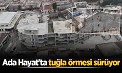 Ada Hayat'ta tuğla örmesi sürüyor