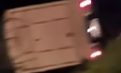 Kontrolden çıkan kamyonet bahçeye girdi