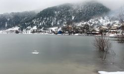 Çubuk gölü buz tuttu