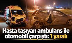 Akyazı'da hasta taşıyan ambulans ile otomobil çarpıştı: 1 yaralı