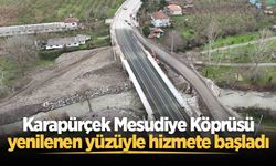 Karapürçek Mesudiye Köprüsü yenilenen yüzüyle hizmete başladı