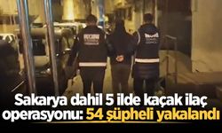 Sakarya dahil 5 ilde kaçak ilaç operasyonu: 54 şüpheli yakalandı