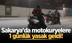 Sakarya'da motokuryelere 1 günlük yasak geldi!