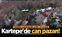 Kartepe'de can pazarı! Otobüs şarampole uçtu: 22 yaralı