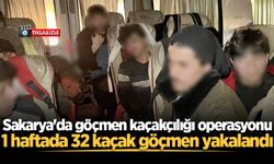 Sakarya'da göçmen kaçakçılığı operasyonu: 1 haftada 32 kaçak göçmen yakalandı