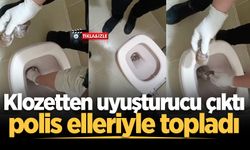 Polis baskınında film gibi an: Uyuşturucuları klozete attı
