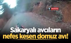 Sakaryalı avcıların nefes kesen domuz avı!
