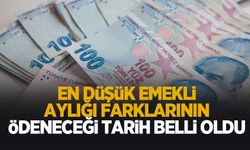 En düşük emekli aylığı farklarının ödeneceği tarih belli oldu
