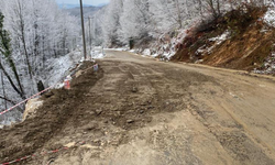 Heyelan nedeniyle kapanan yol onarıldı
