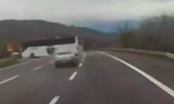 Otoyolda faciaya davetiye çıkaran otobüs sürücüsüne ceza