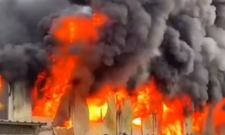 Şehir hastanesi şantiyesindeki yangınla ilgili yeni görüntüler