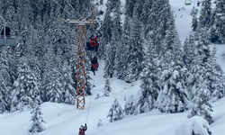 Uludağ'da telesiyej arızası: Mahsur kalan 40 tatilci kurtarıldı