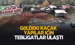 Sapanca Gölü’nde kaçak yapılara yıkım tebligatı