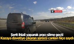 Şerit ihlali yaparak aracı silme geçti: Kazaya davetiye çıkaran sürücü canları hiçe saydı