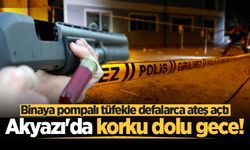 Akyazı'da korku dolu gece! Binaya pompalı tüfekle defalarca ateş açtı