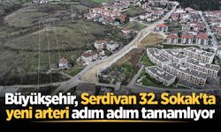 Büyükşehir, Serdivan 32. Sokak'ta yeni arteri adım adım tamamlıyor