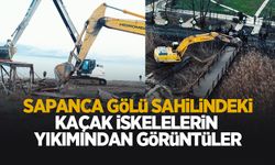 Kaçak iskeleler yıkılmıştı; SASKİ'den görüntülü paylaşım