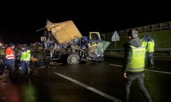 TEM’de mobilya yüklü kamyon ile tır çarpıştı: 1 yaralı