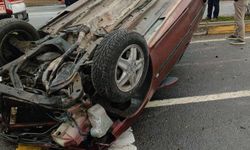 Bolu'da kontrolden çıkan otomobil takla attı: 1 yaralı