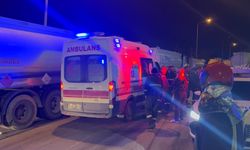 Freni boşalan tanker zincirleme kazaya neden oldu