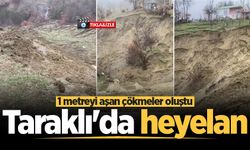 Taraklı'da heyelan! 1 metreyi aşan çökmeler oluştu