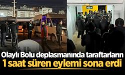 Olaylı Bolu deplasmanında taraftarların 1 saat süren eylemi sona erdi