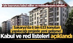 TOKİ Sakarya 6 bin 633 konut için kabul ve red listeleri yayınlandı!