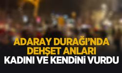 Adaray durağında önce kadını sonra kendini vurdu