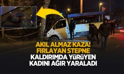 Akıl almaz kaza: Araçlar çarpıştı, savrulan stepne kadını ağır yaraladı