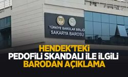 Sakarya Barosu'ndan Hendek'teki pedofili skandalı ile ilgili açıklama