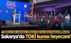 Sakarya'da TOKİ kurası heyecanı! Yüzlerce kişi salonda, binlerce kişi ise ekran başına kilitlendi