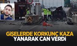 Korkunç kaza; Yanarak can verdi