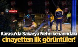 Karasu'da Sakarya Nehri kenarındaki cinayetten ilk görüntüler!