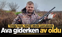 Ava giderken av oldu: Tetiğe bastı, tüfeği elinde parçalandı
