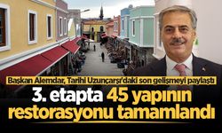 Başkan Alemdar, Tarihi Uzunçarşı'daki son gelişmeyi paylaştı: 3. etapta 45 yapının restorasyonu tamamlandı