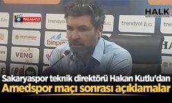 Sakaryaspor teknik direktörü Hakan Kutlu'dan Amedspor maçı sonrası açıklamalar