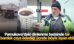 Pamukova'daki dinlenme tesisinde bir bardak çaya ödediği ücrete böyle isyan etti