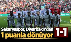 Sakaryaspor, Diyarbakır'dan 1 puanla dönüyor