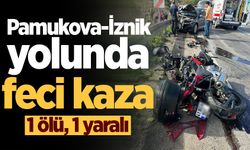 Motosiklet ile otomobil kafa kafaya çarpıştı: 1 ölü, 1 yaralı