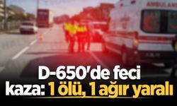 D-650'de feci kaza: 1 ölü, 1 ağır yaralı