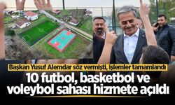 Başkan Alemdar sözünü tuttu: 10 futbol, basketbol ve voleybol sahası hizmete açıldı