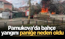 Pamukova'da bahçe yangını paniğe neden oldu