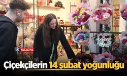 Çiçekçilerin 14 şubat yoğunluğu