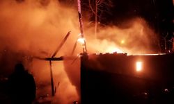 Eski ahır alevlere teslim oldu