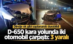 D-650 kara yolunda iki otomobil çarpıştı: 3 yaralı