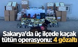 Sakarya'da üç ilçede kaçak tütün operasyonu: 4 gözaltı