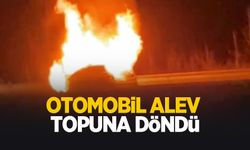 Seyir halindeki otomobil alev topuna döndü