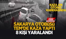 Sakarya otobüsü kaza yaptı. 8 yaralı